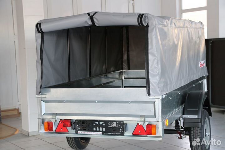 Прицеп Крепыш 2,5х1,26 с тентом 1,5 метра