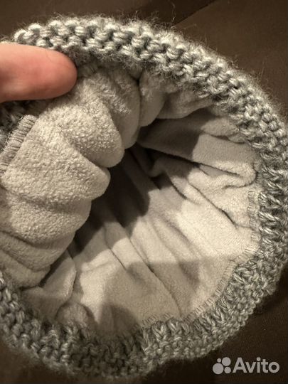 Новая тройная шапка для девочки красивая