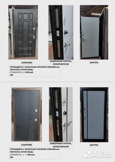 Входные двери нестандартные и с термо