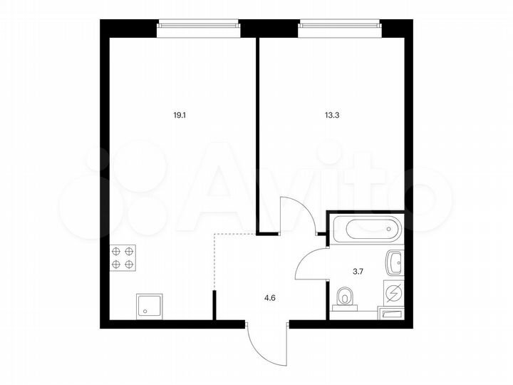 1-к. квартира, 40,7 м², 23/32 эт.