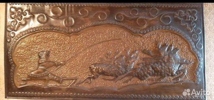 Картина медная чеканка СССР