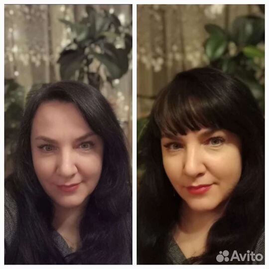 Накладная чёлка, несколько разных