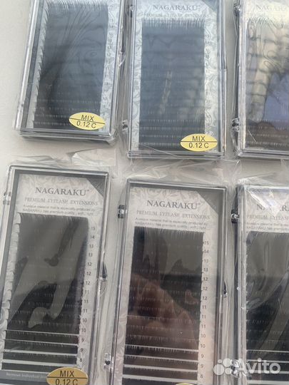 Новые ресницы для наращивания Nagaraku, миксы