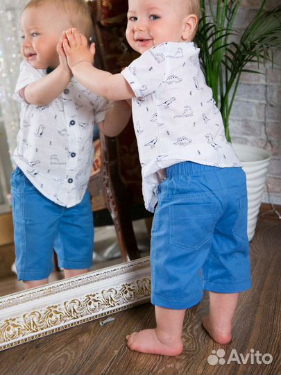 Костюм шорты и рубашка для мальчика 80