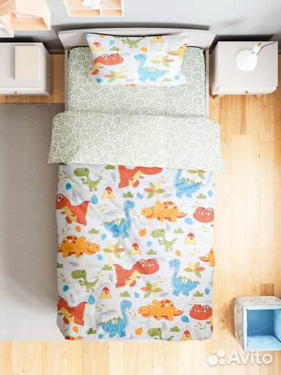 Детское постельное бельё 1,5 -спальное поплин