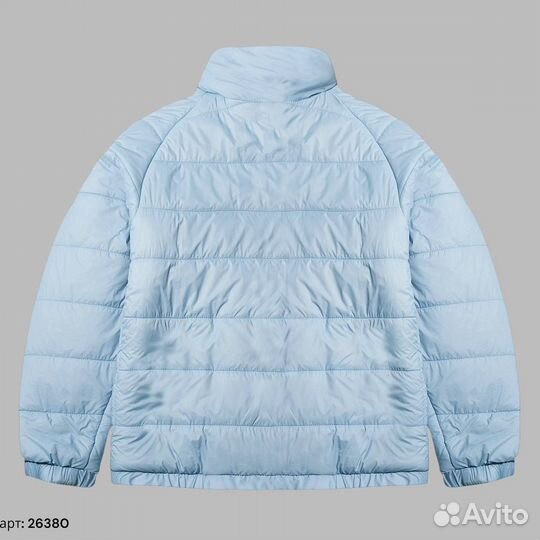 Зимняя куртка swoosh без капюшона голубая двухстор