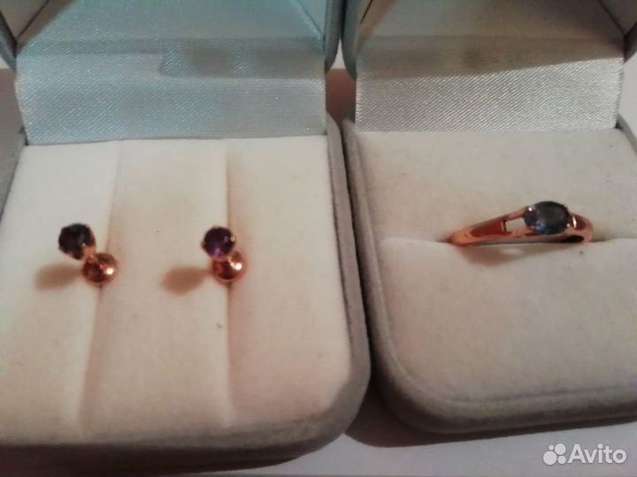 Набор с уральскими александритами