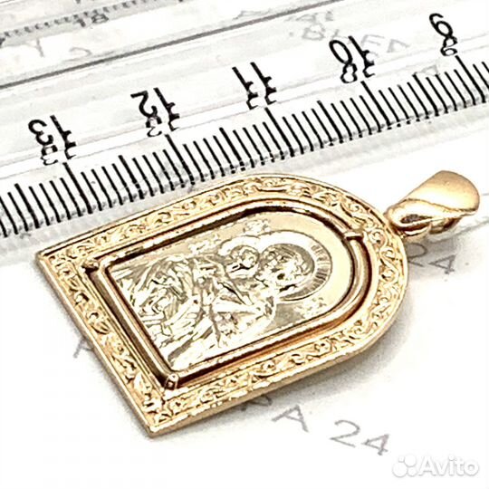 Золотая подвеска ладанка “Богородица ”