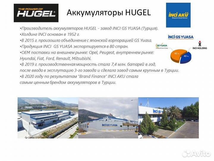 Аккумулятор hugel 60 D23 азия обр. полярность