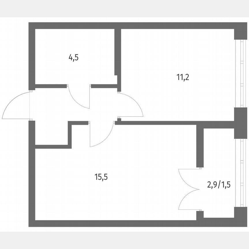 1-к. квартира, 36,3 м², 6/9 эт.