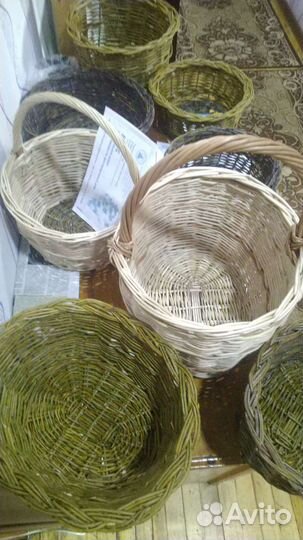 Корзина плетеная из ивовой лозы