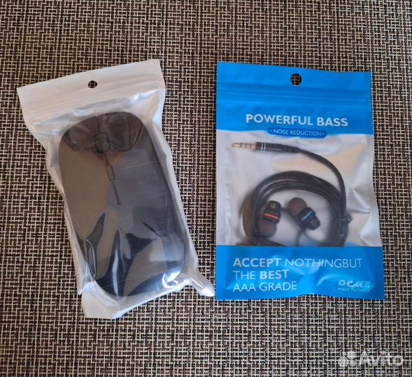 Мышка беспроводная + наушники проводные