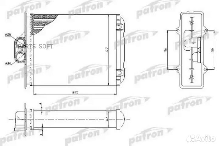 Patron PRS2050 Радиатор opel vectra 95
