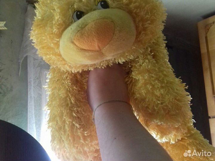 Мягкая игрушка желтый Мишка с лапками антистресс