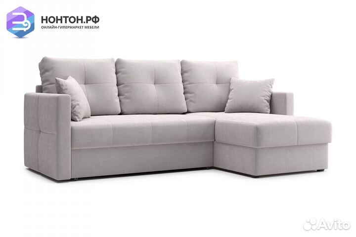 Диван угловой дельфин Вита бежевый