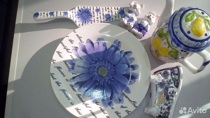 Посуда для синей кухни