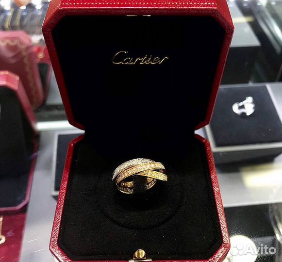 Золотое кольцо Cartier 8 гр 1.5 ct