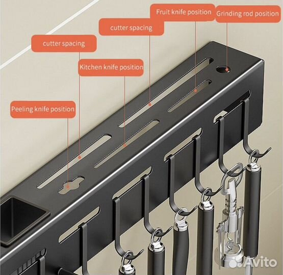 Полка-держатель для ножей 40и 50 см