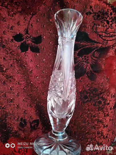 Хрустальная вазочка Чехословакия