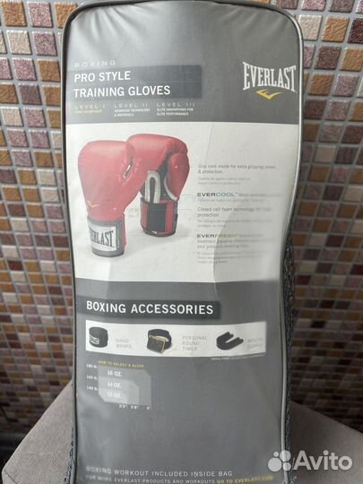 Боксерские перчатки 14 oz Everlast Красные
