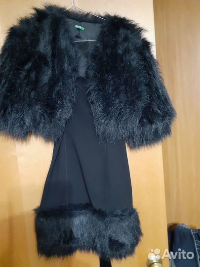 Новогоднее платье с декоративной опушкой, XS