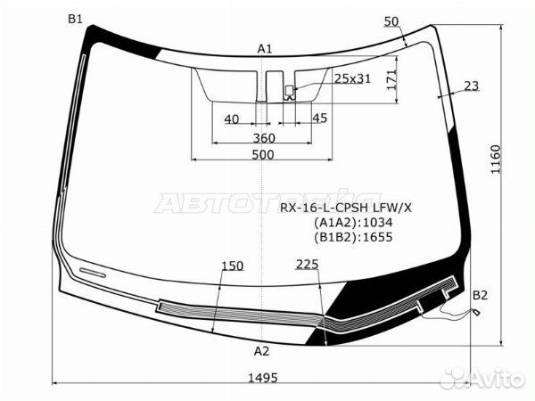 Стекло лобовое lexus RX350L