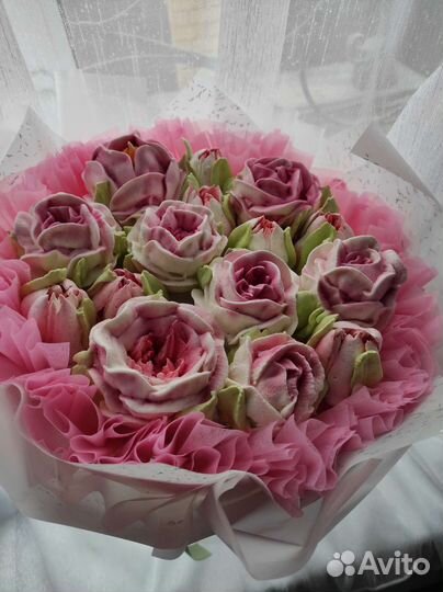 Букет из зефира. Сладкий букет