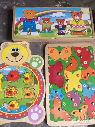 Деревянные пазлы для малышей