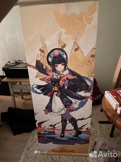 Гобелен из ткани genshin impact юнь дзинь