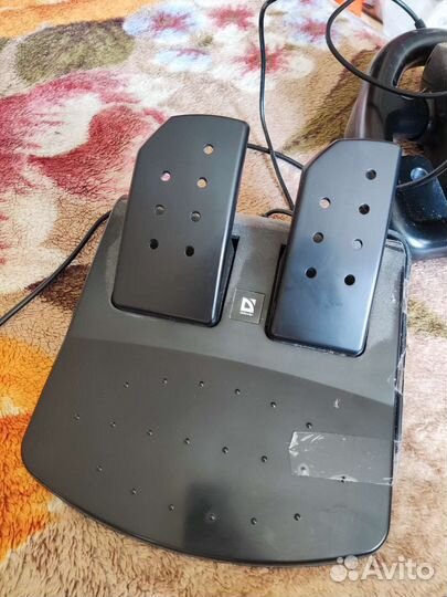 Игровой руль с педалями и коробкой передач