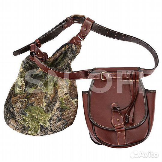 Ягдташ Люкс коричневый, кожа