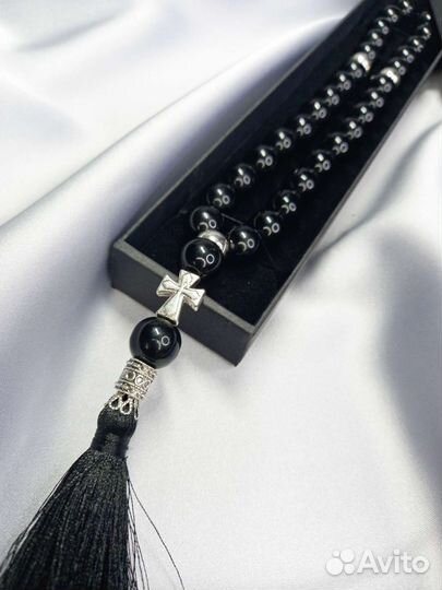 Православные четки Magic Node из Чёрного Агата