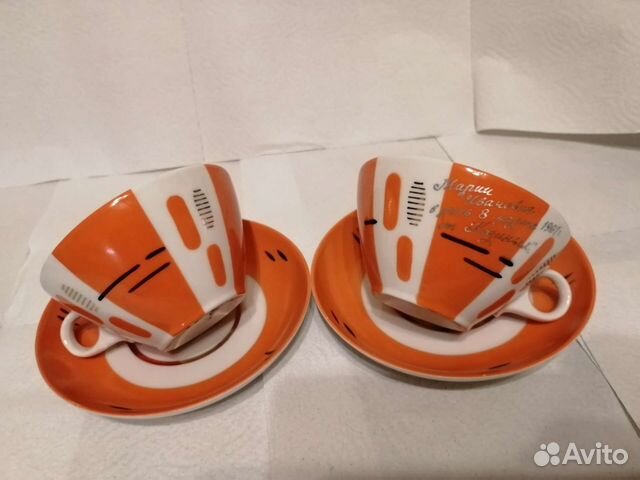 Чайные пары Дулево фарфор СССР японский пастушка