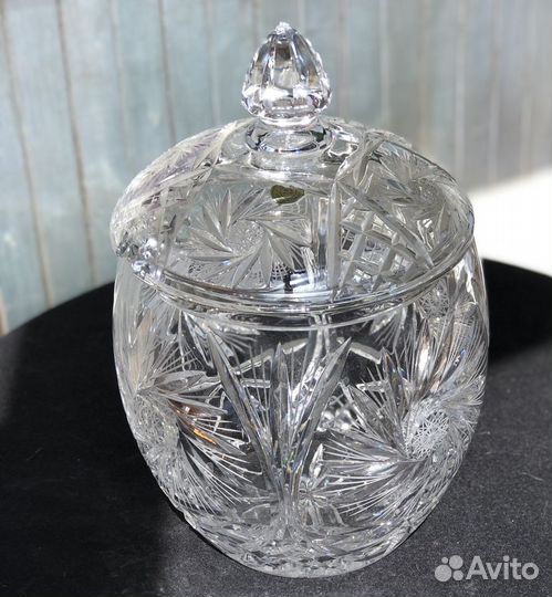 Крюшонница 5л винтаж хрусталь Богемия Bohemia