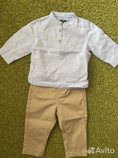 Новая рабашка и брюки 74см