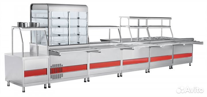 Линия раздачи для кафе бистро столовой