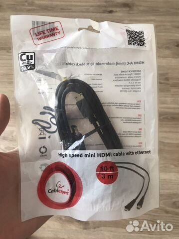 Кабель с hdmi на hdmi mini 3 метра