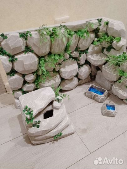 Объёмные фоны 3D для рептилий, укрытия, фотозоны