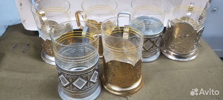 Подстаканник со стаканом СССР