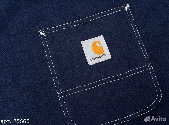 Футболка Carhartt pocket 2 синяя