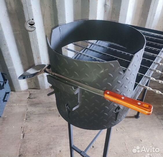 Мангал с печью под казан