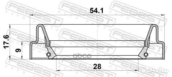 Сальник полуоси Febest 49 04874477, 4874477