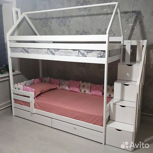 Двухъярусная кровать массив березы