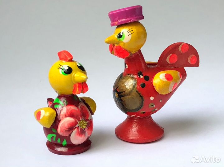 Деревянные детские игрушки, городецкая роспись