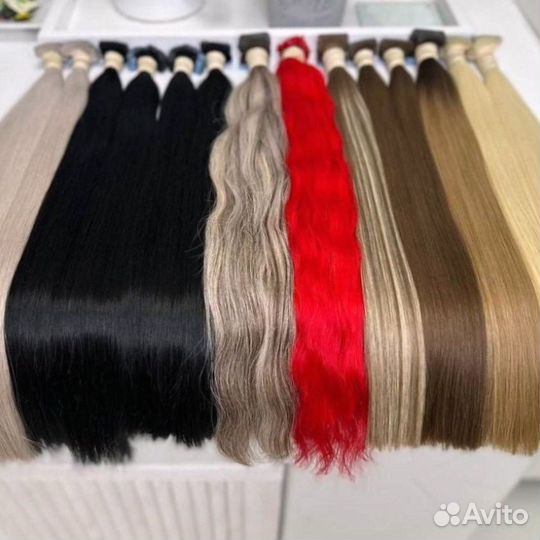 Натуральные волосы для наращивания, срезы