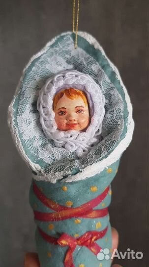 Ватная ёлочная игрушка 