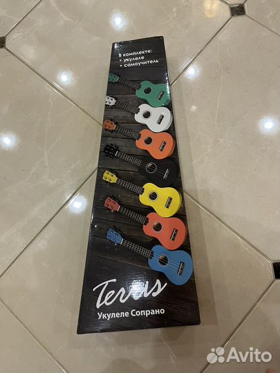 Terris Укулеле Сопрано Голубой