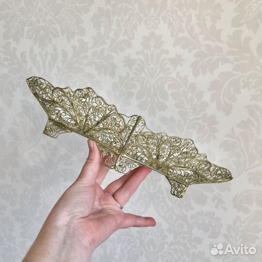 Конфетница СССР ладья вазочка скань мельхиор