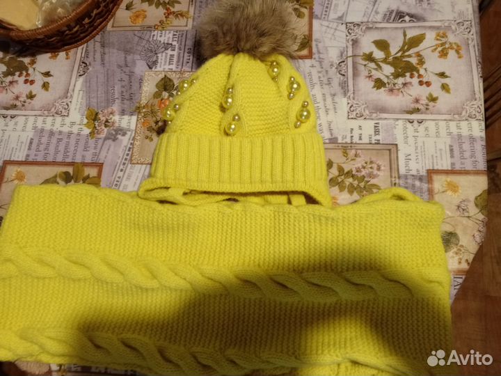 Комплект шапка, шарф