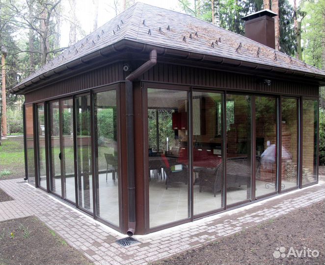 Остекление холодное для террас, веранд, беседок
